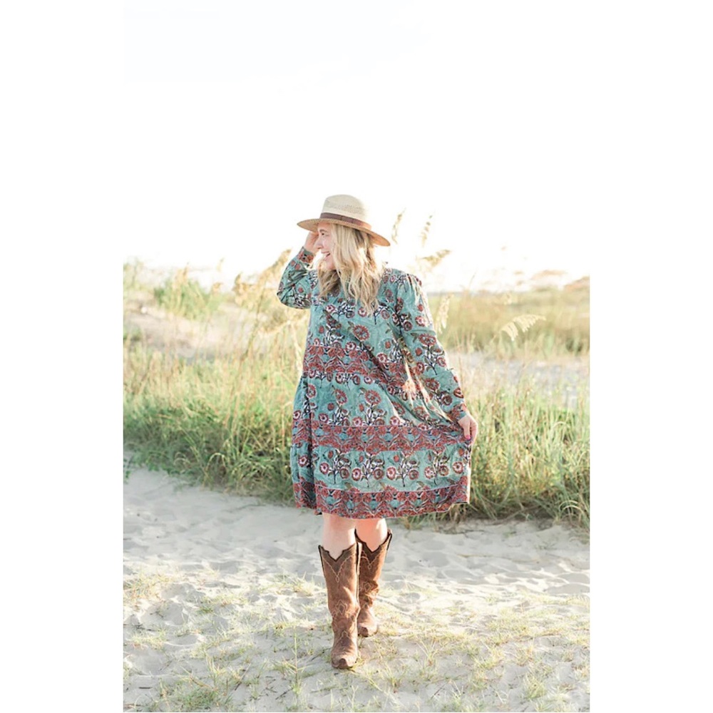 Victoria Dunn Peony Dress Burnt Sienna